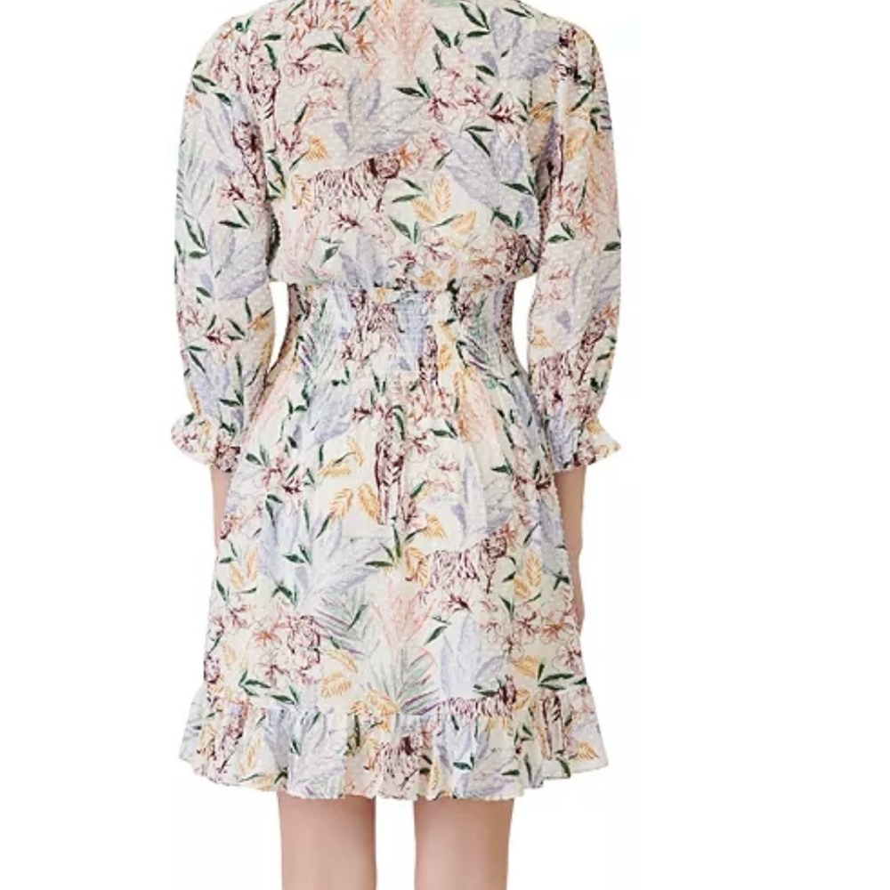 Maje Rythonela Smocked Printed Dress - Picture 4 of 10